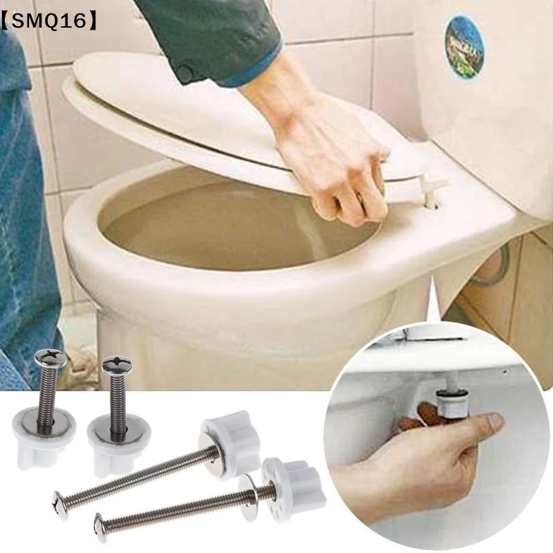 2Pcs M6 Toilet Seat Hinge Bolt Screw Fixings Replacement Parts Top Mounted Hinge Toilet Seat Repair Parts【SMQ】