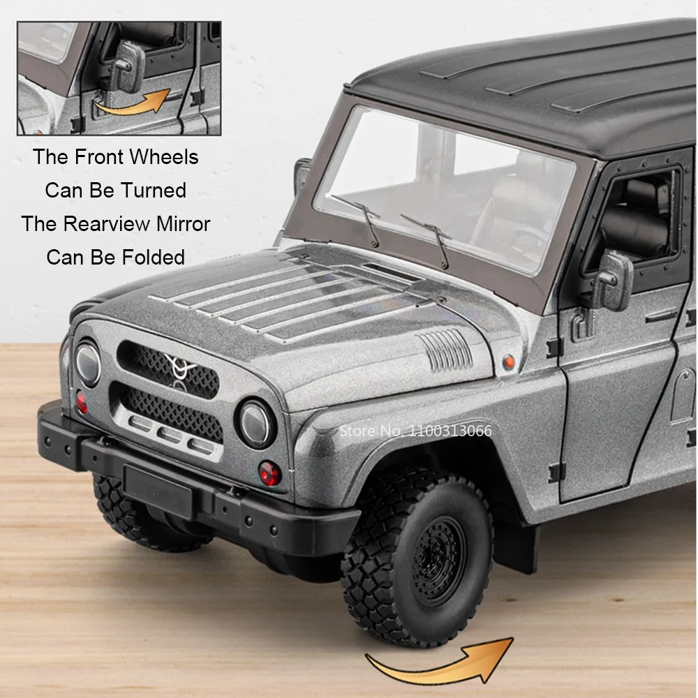 1:18 Lega UAZ Hunter LADA 2107 Giocattolo Modello di Auto Pneumatici di Gomma Ruota Tirare Indietro In Miniatura SUV Porte Aperte Off-road Ragazzi Regali di Natale