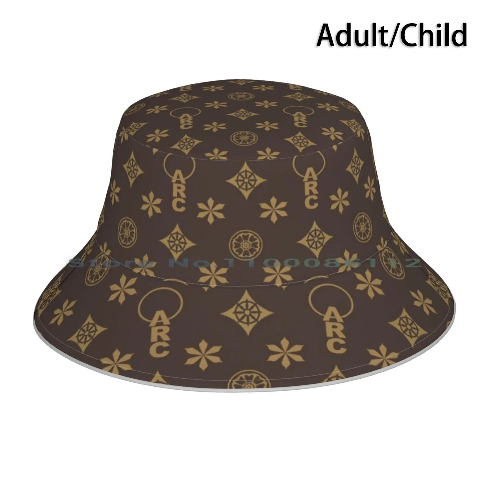 Arc Original Bucket Hat Sun Cap Light Brown Arc Pai Show Foldable Outdoor Fisherman Hat