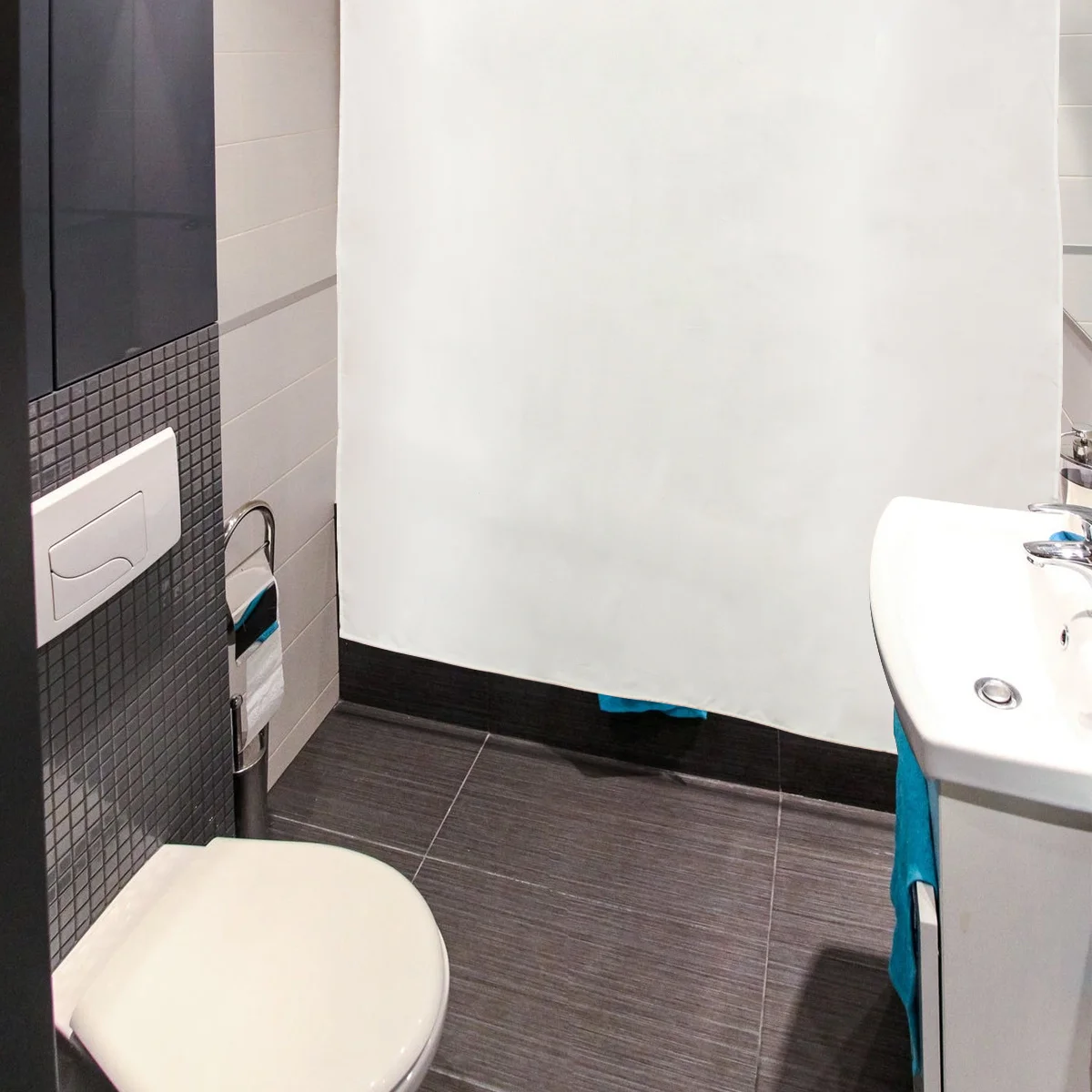 

Waterproof Shower Curtain 72x72 Inch Elegant Minimalist Design Bathroom Curtain for Home Hotel Bathtub Decorative Waterproof