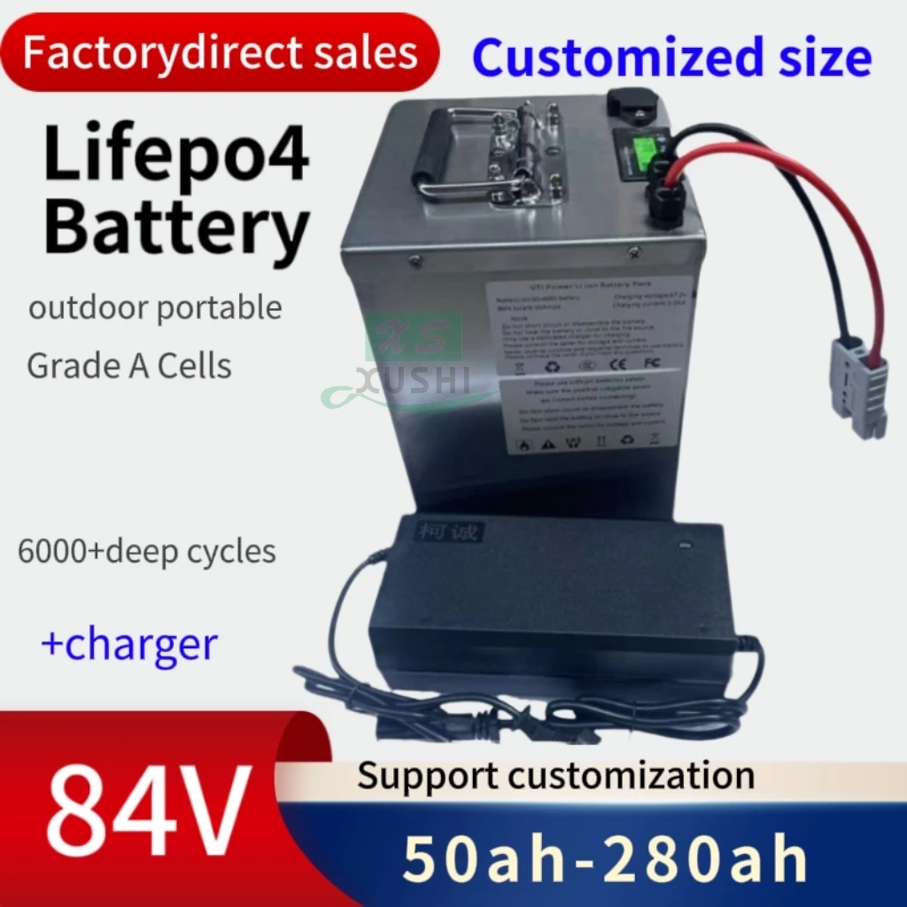 

XS 84V 100Ah 50Ah 85Ah 140Ah 170Ah 200Ah 280Ah Lithium Lifepo4 Battery for 8KW 12KW EV Motorcycle Sightseeing AGV Car,tricycle
