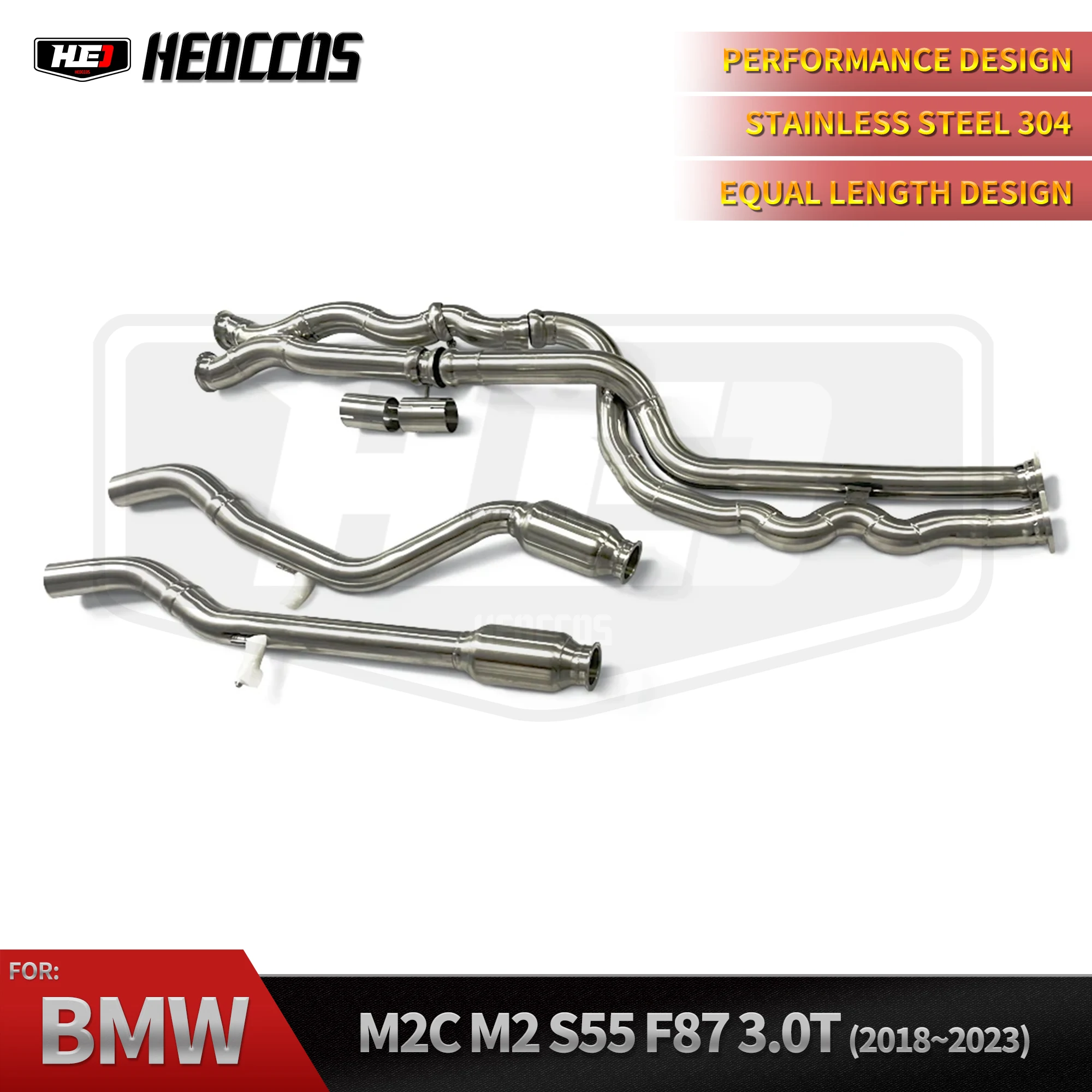 

HEO OEM Performance Equal Length Mid Pipe for BMW M2C/M3/M4 F80 F82 F83 F8X S55 3.0T 2014-2019 Stainless Steel Middle Exhaust