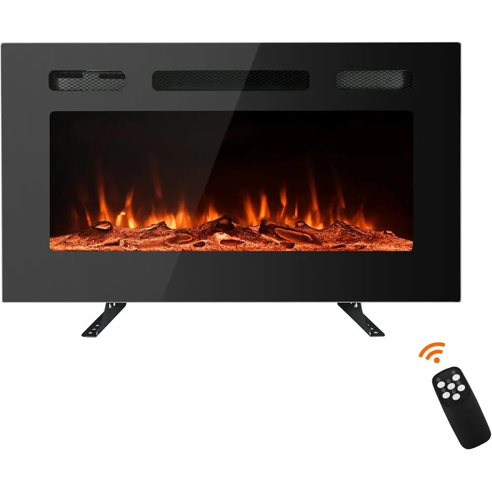 حريق كهربائي قائم مقاس 30 بوصة مع 12 لونًا، طاقة ودرجة حرارة قابلة للتعديل، تتضمن جهاز تحكم عن بعد #1