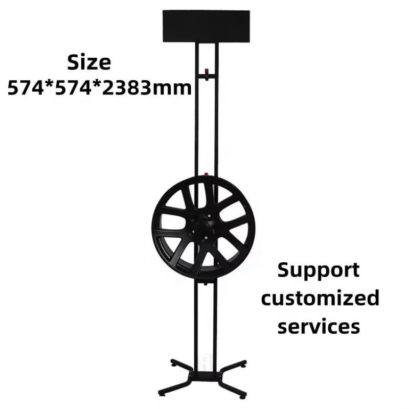 custom.HONGCHUANG Powder Coated Metal Floor Standing Display Rack Car Alloy Wheel Hub Tire Storage & Hanging Samples