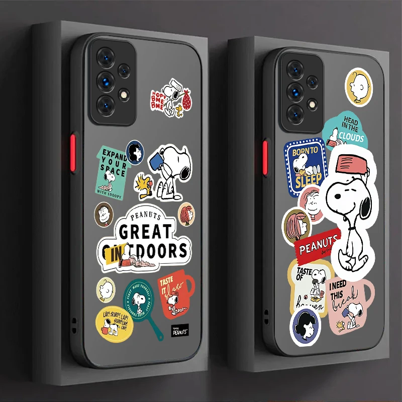 Cartoon S-Snoopys Case For Samsung Galaxy A54 A34 A24 A14 A13 A33 A53 A73 A23 A05 A05S A72 A52 A52S A32 A22 A12 A31 A51 A71 Etui