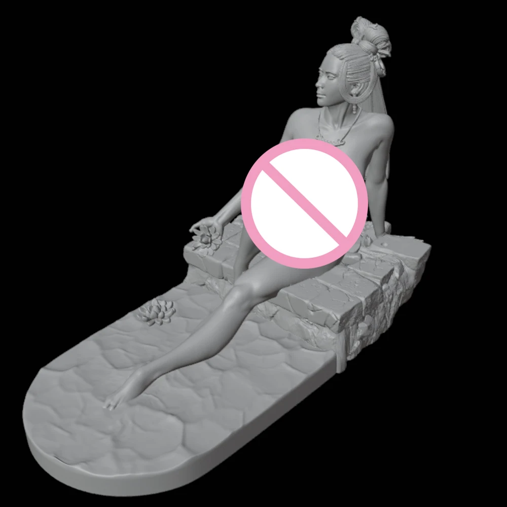 

1/16 Belle Sexy Lady Mei Grey Resin Figurine Toy Unpainted GK Doll Unassembled 3D Print Assembly Miniature Reduction Statue Toy