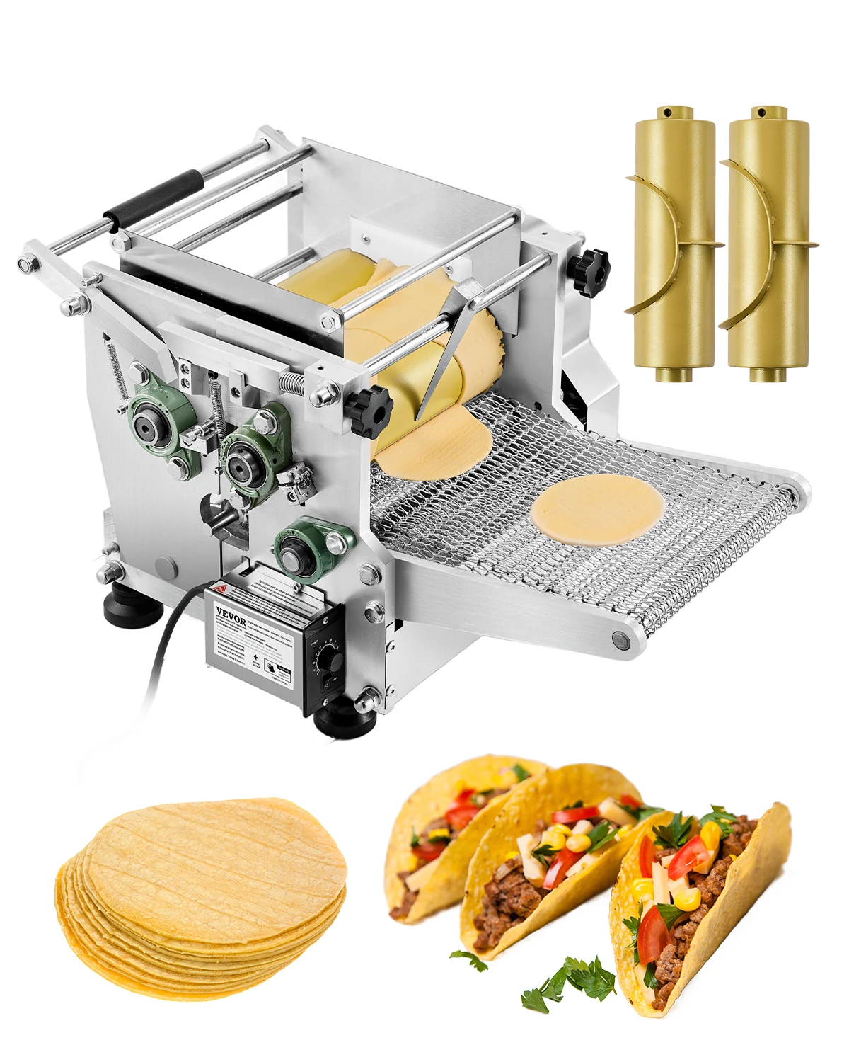 SucceBuy Electric Tortilla Maker Automatic Corn Tortilla Making Machine with Non-Stick Coating Electric Chapatti Machine