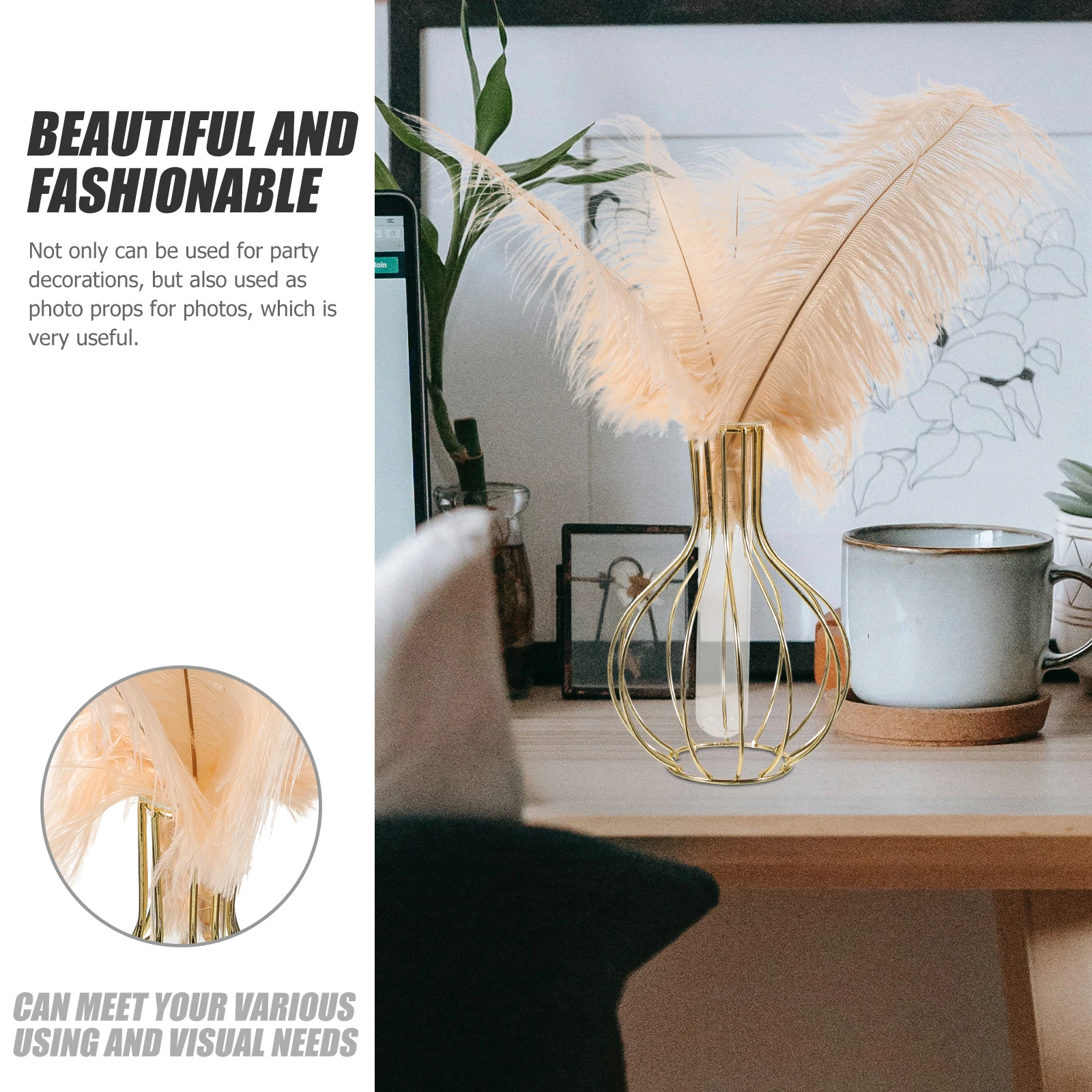

Ornaments Weddings Decorations Pretty Ostrich Plumes Table for Reception Head Home Adornment Crafts Dining Room