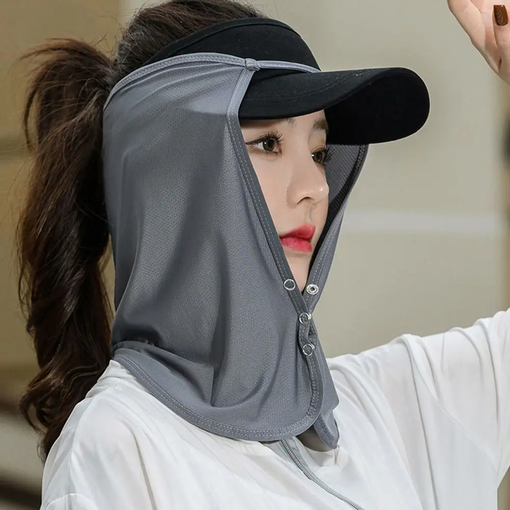 

For Women Face Scarves Cap Mask Silk Scarf Neck Protection Sunscreen Veil Anti-uv Face Cover Face Scarf Sunscreen Mask