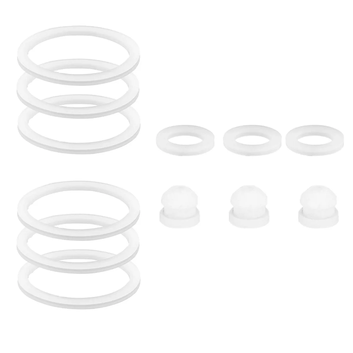 ABKM 12pcs Water Bottle Gasket Replacement for DRINCO 14/18/22/32/40/64oz, Silicone Straw Lid Vent Hole Gaskets Spout Gasket