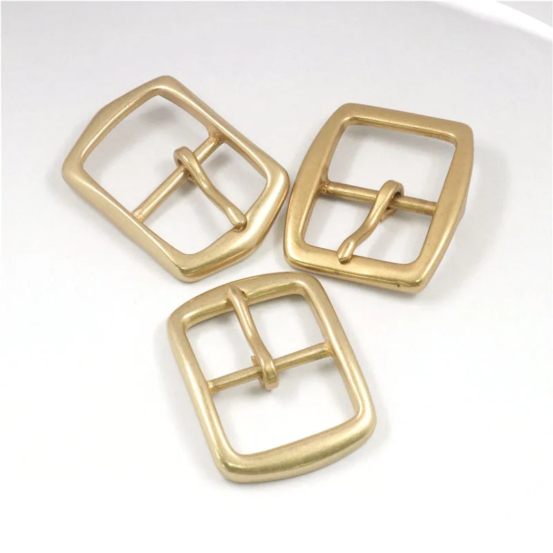 1pcs Brass Belt Buckle High Quality Middle Center Bar Single Pin Belt Buckle Leather Craft Strap Belt 40mm