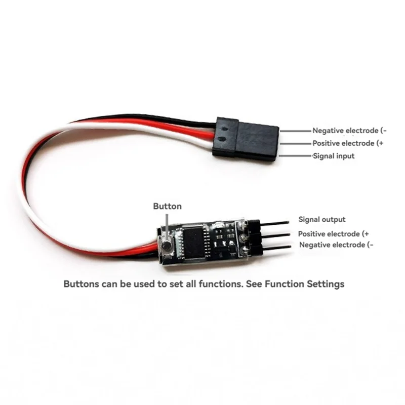 A99E-For RC Car/Boat/Aircraft Compatible For RC Model Servo Converter Controller Signal Reverser Inverter 3V-30V Power Supply Un