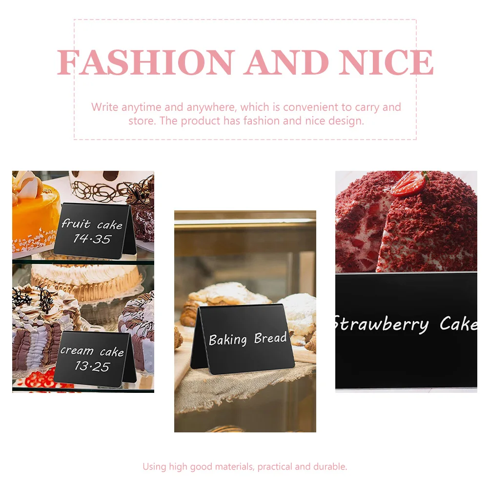 

20Pcs Acrylic Message Board Black Desktop Note Writing Board Sign Restaurant Display Memo Bulletin Chalkboard Writing Blackboard