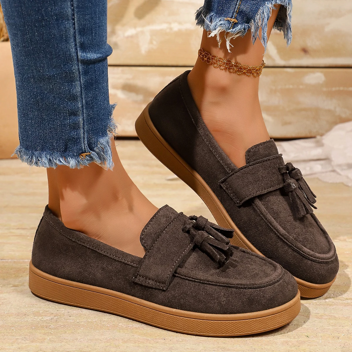 Women's Tassel Slip on Loafers - Women'S Fashion Gym Shoes review and price