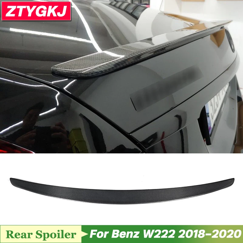 

B Style High Quality Carbon Fiber Material Trunk Wing Rear Spoiler For Mercedes Benz W222 S350 S65 S63 Tuning 2018-2021