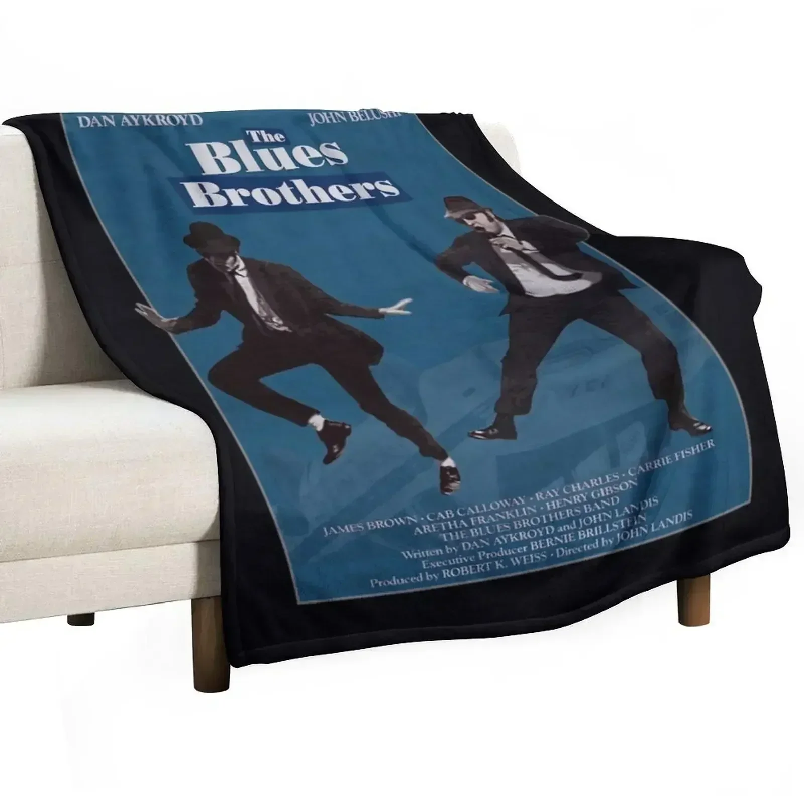 Blues Brothers Postcard Throw Blanket Luxury Decorative Sofas Retros warm winter Bed covers Cute Plaid Blankets