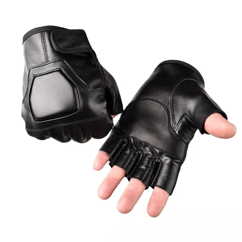 

1Pair New Summer Sports Half Finger Gloves Outdoor Motorcycle Leather Protection Anti Slip Anti Drop Gloves Motorcycle Equipment