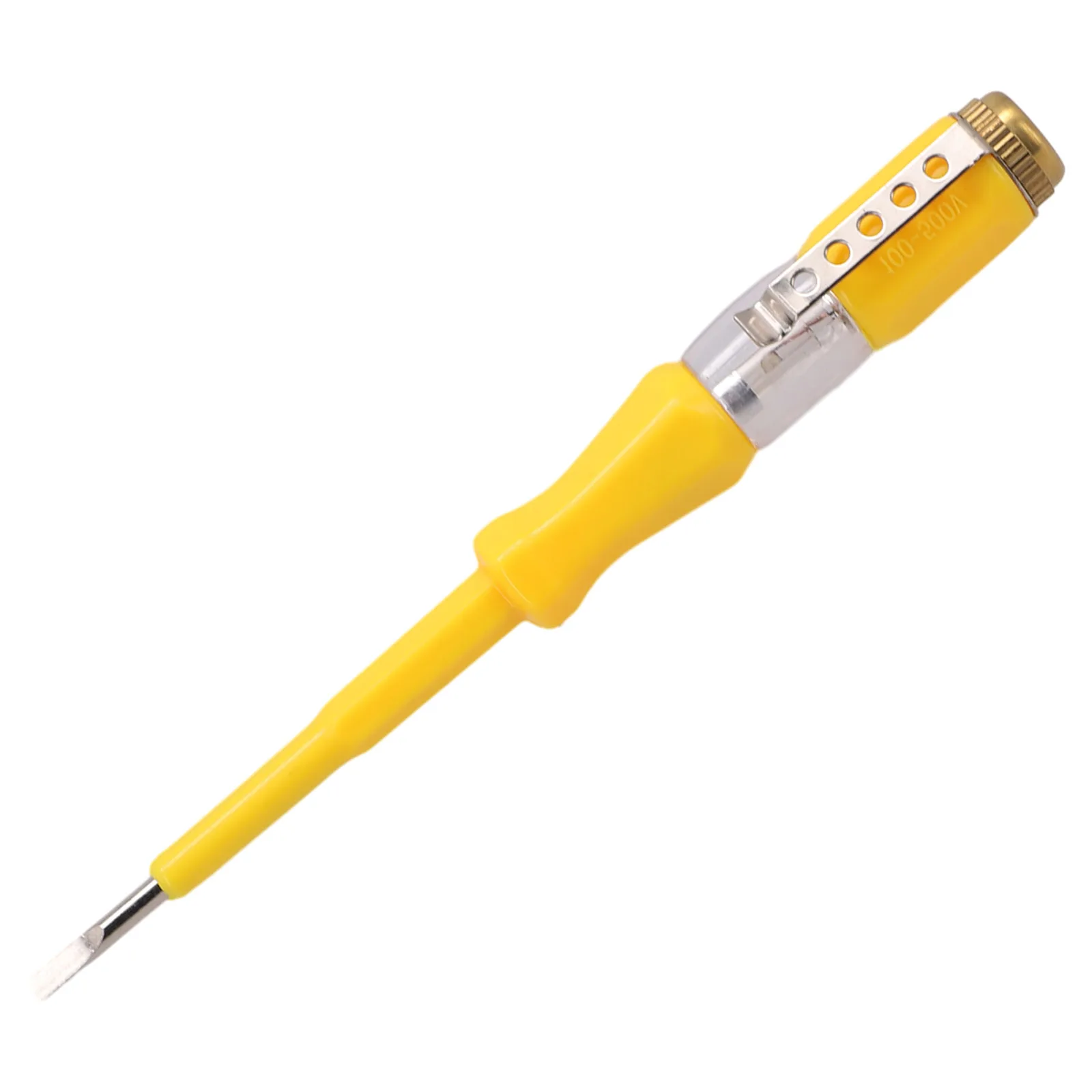 B07 Slotted Screwdriver Test Pen 100-500V Voltage Indicator With Light Non Insulation Electrical Tester For Home Car Repair Tool