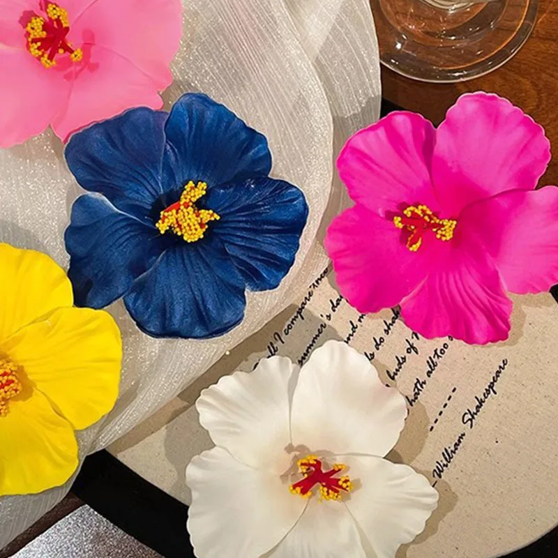 مشبك شعر على شكل زهرة هاواي للنساء والفتيات، مشبك رومانسي على شكل زهرة بوهيمية، مشابك شعر BB، إكسسوارات للشعر