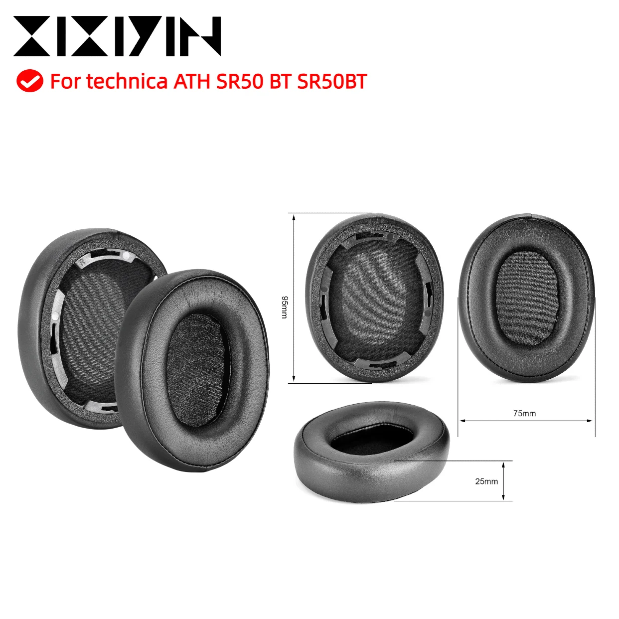 

Replacement Ear Pads for Audio Technica ATH-SR50BT ATH-SR50 BT Headphones Headset Ear Cover Earpads