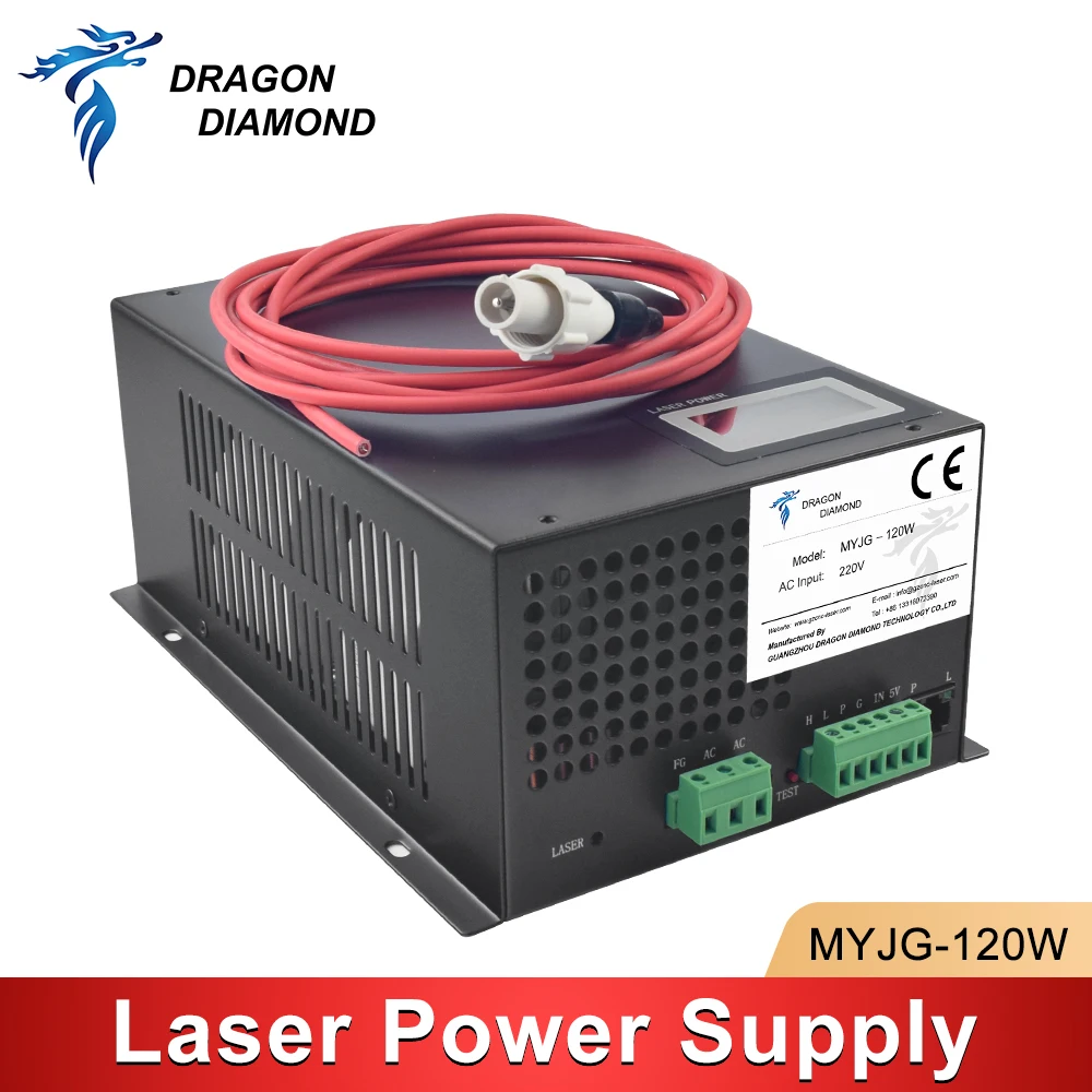 

Dragon Diamond 100W-120W Co2 Laser Power Supply For Co2 Laser Engraving and Cutting Machine MYJG Series