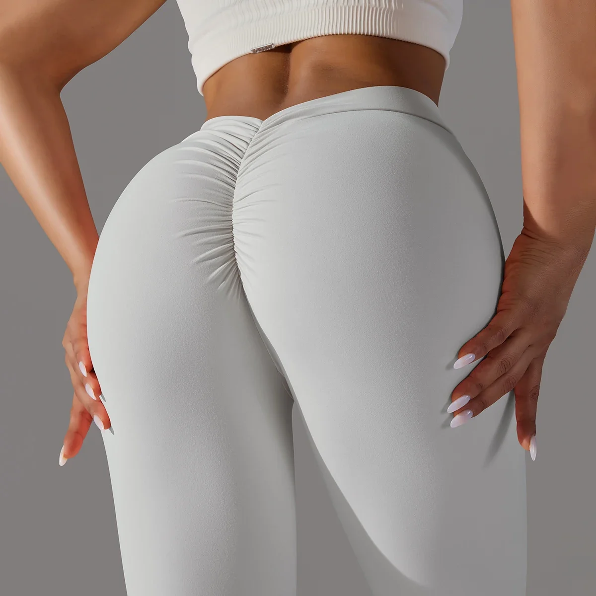 Women Yoga Leggings Sexy Deep V-back Sports Leggings Yoga Pants Fitness Workout High Waist Tight Pants Gym Running Leggings