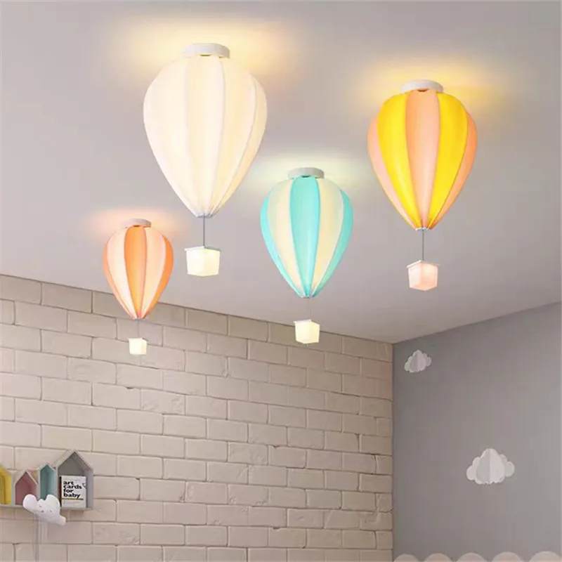 Cartoon ceiling light for kids room decor Hot Air Balloon Lamp dreamy bedroom Modern bedroom Decor Colorful hanging ceiling lamp