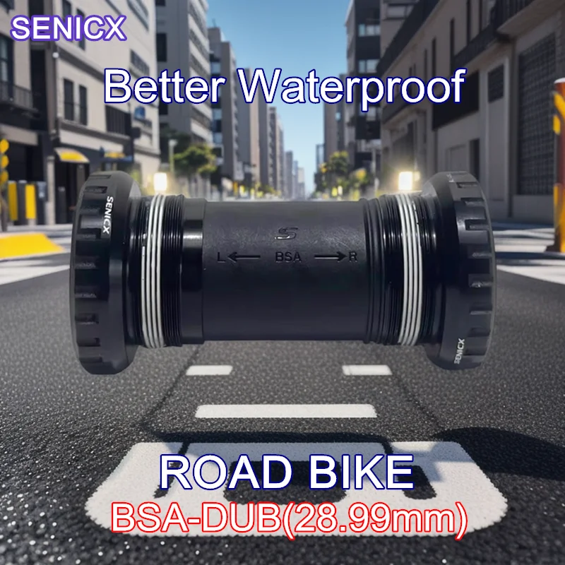 SENICX Bicycle Center Shaft BSA-DUB 28.88mm Road Bottom Bracket Steel Bearing Dustproof Durable Fit for Sram DUB Cranksets Part