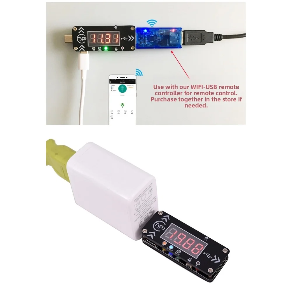 

Приманка для активации PD типа C с регулируемым выходом мощности и цифровым дисплеем напряжения и тока поддерживает PD20 PD30