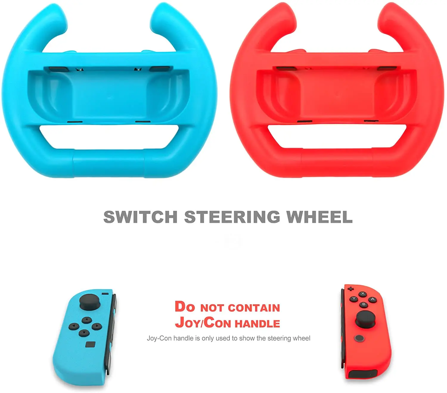 2Pcs Switch Abs Steering Wheel Handle Stand Holder Left Right Joy-Con Joycon for Switch Oled Joycon Accessories