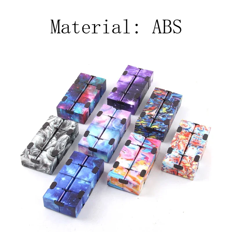 Creative Star Macaron Folding Infinity Magic Cube Pocket Flip 2x2 Magic Cube Fingertip Magic Cube Stress Relief Toys