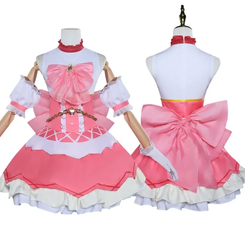 Kostium Cosplay Anime Magical Girl Puella Magi Madoka Magica Kaname Madoka Sukienka Karnawałowa na Halloween dla Kobiet