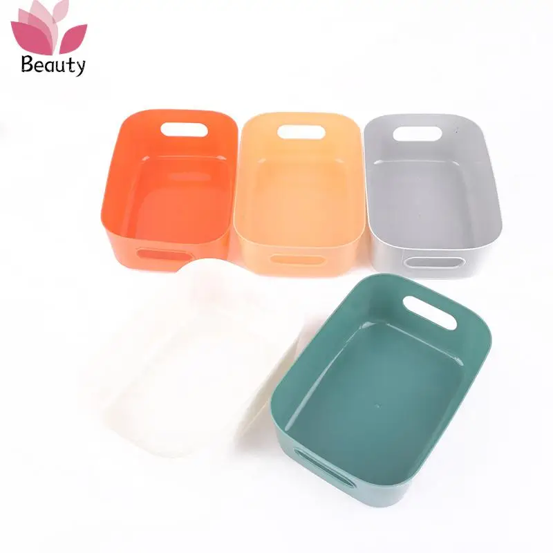 Desktop Storage Box Sundry Storage Student Snack Plastic Cosmetic Storage Box Household Kitchen Sorting Box Makeup Box