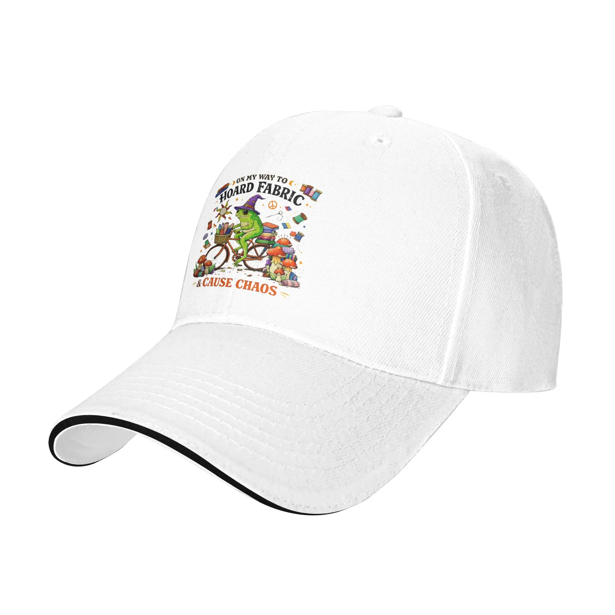 New On My Way to Hoard Fabrics and Cause Chaos Golf Hat Unisex Trucker Hat  Daily Workouts Adjustable Fit Sun Caps