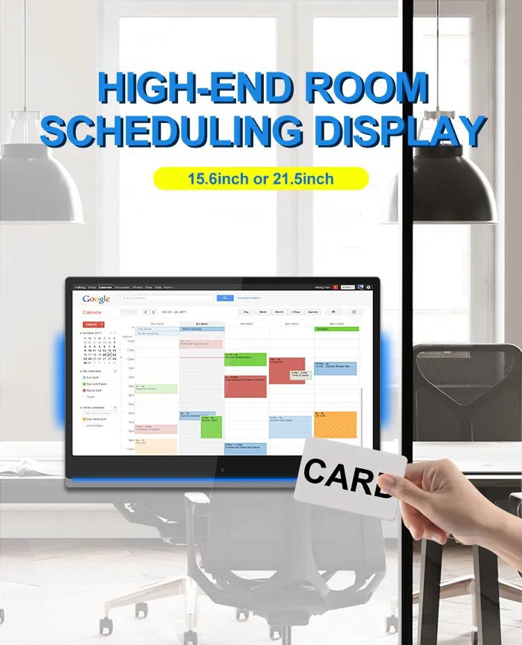 Wall-mounted 21.5 24-inch large tablet, large Android Windows touchscreen conference room display tablet