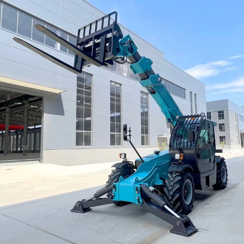 17m Lift 4.5T Rotating Telescopic Boom Handler Reach Forklift 4WD Rough Terrain Telehandler Loader High Performance Engine