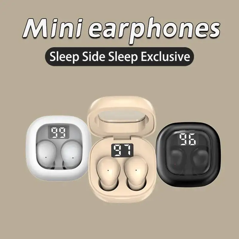 

Super Mini TWS Invisible Headphones Wireless Bluetooth 5.3 Headset Call Noise Cancellation Hifi Sleep Earbuds For Sports Music