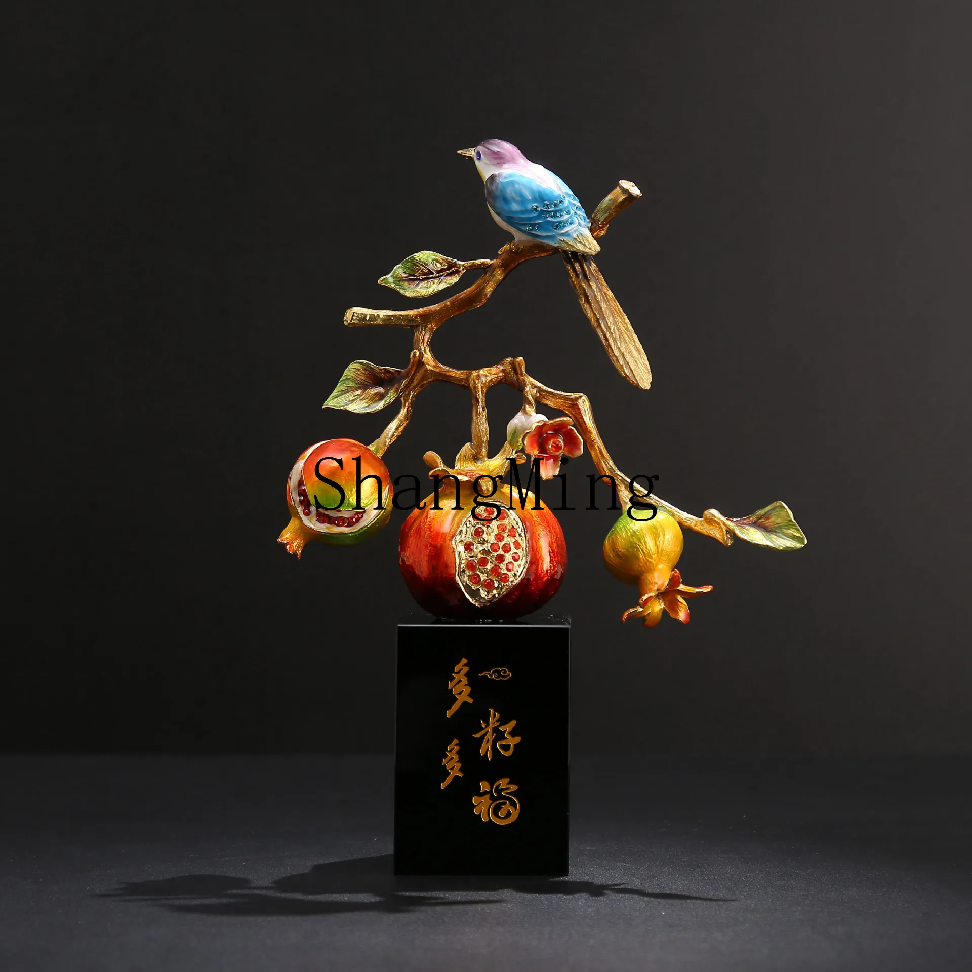 ZYY exquisite high-end enamel color handicrafts multi-seed Duofu ornament home TV cabinet wine cabinet decoration