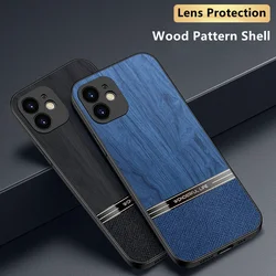 Wood Pattern Case Funda For Apple iPhone 11 12 13 14 15 16 17 Pro XS Max Air XR 8 7 Plus SE 2022 2020 SE3 Shockproof Case Cover