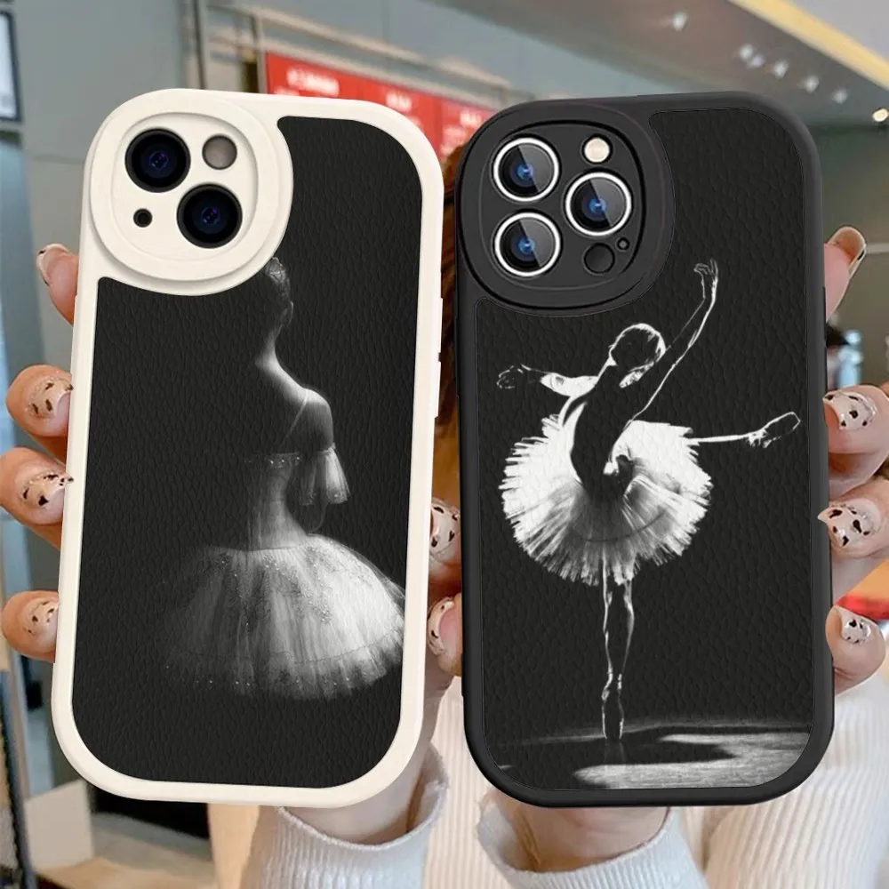 

Ballerina Ballet Dancing Phone Case Hard Leather For iPhone 14 13 12 Mini 11 14 Pro Max Xs X Xr 7 8 Plus Fundas