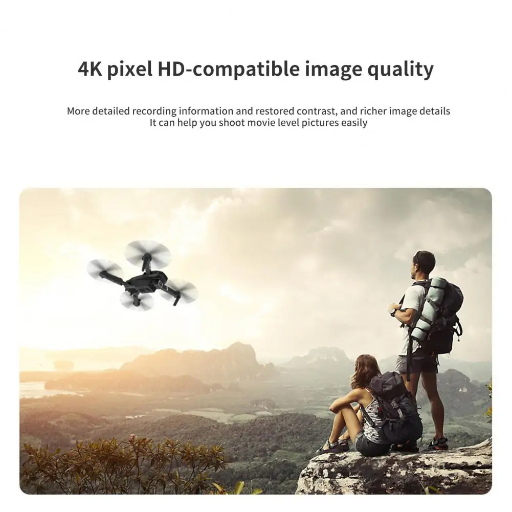 Compact Camera Drone Wi-Fi Function Remote Control Drone Wide Angle Mini Remote Control Folding Drone Toy Aerial Photography