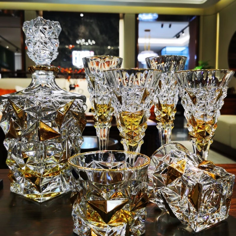 

Bohemian crystal glass wine glass