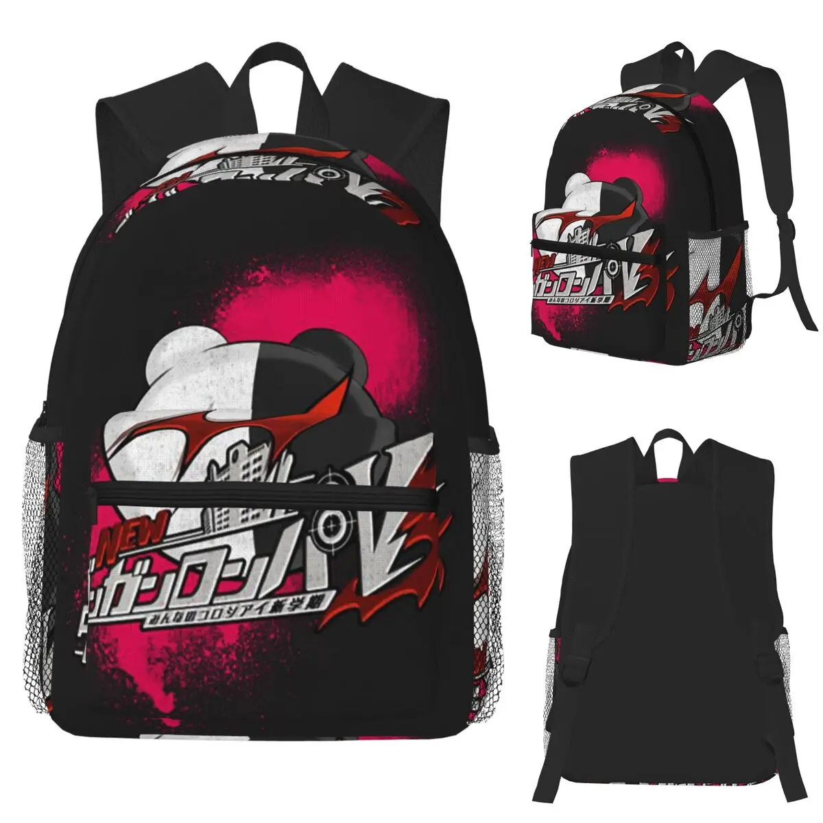 

Japan Anime Danganronpa Monokuma Student Backpack School Bag Hiking Travel Daypack for Men Women Fashion Bookbag Shoulder Bags