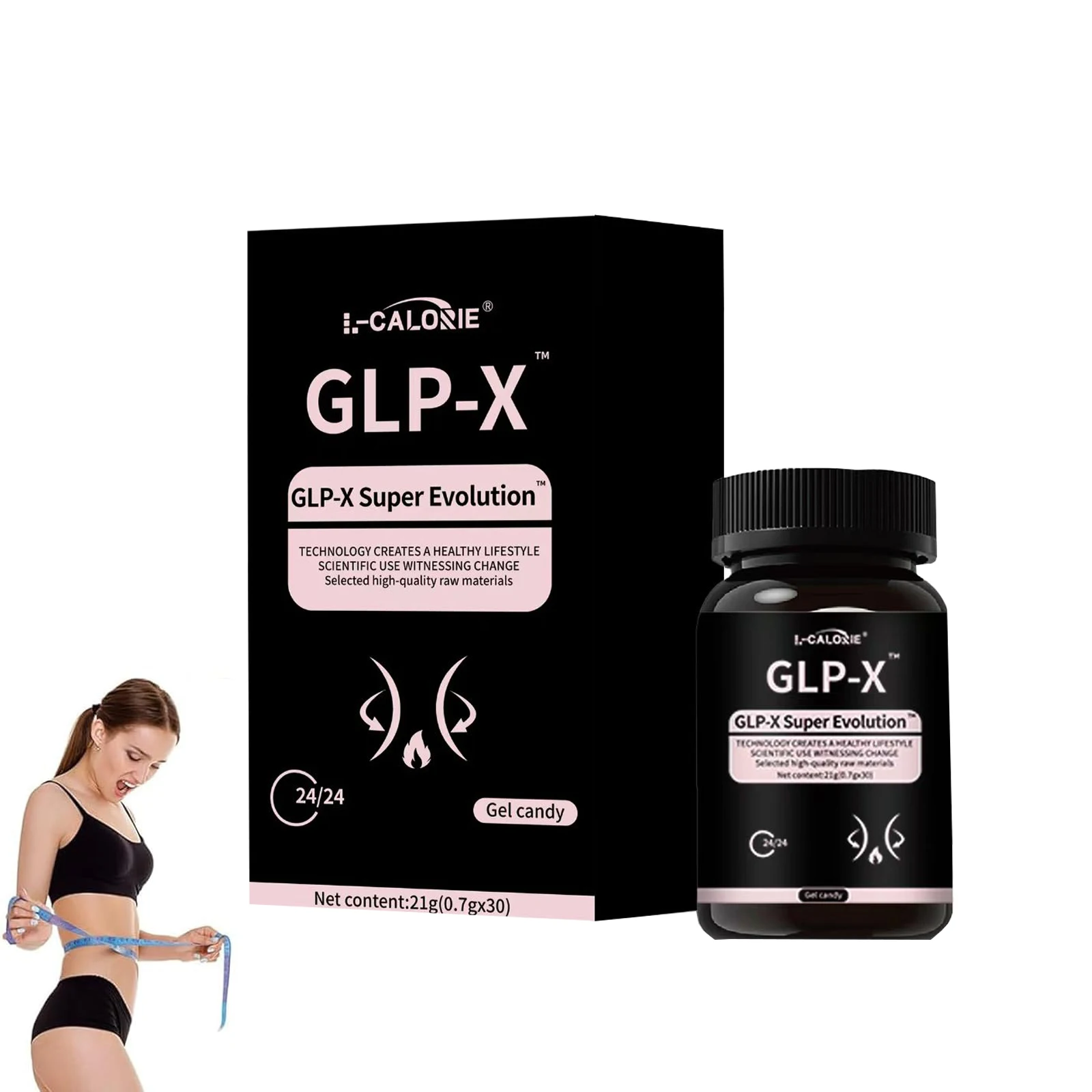 

GLP-X-21g of herbal substances with a golden ratio, providing technical support for a lean and energetic body