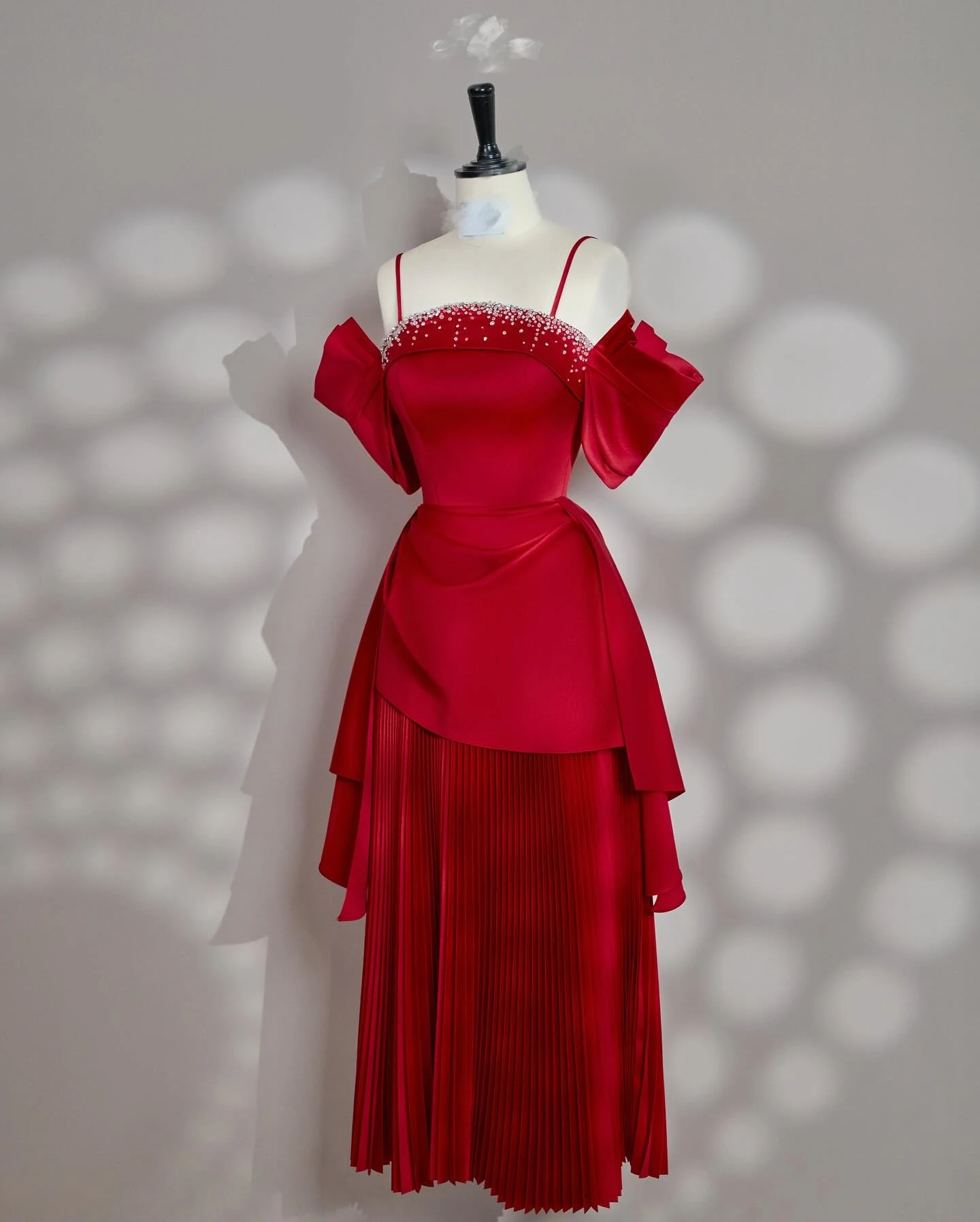 Personalizado moderno cristal jérsei a linha alças de espaguete vestido de noite alta qualidade até o chão فستانmavera