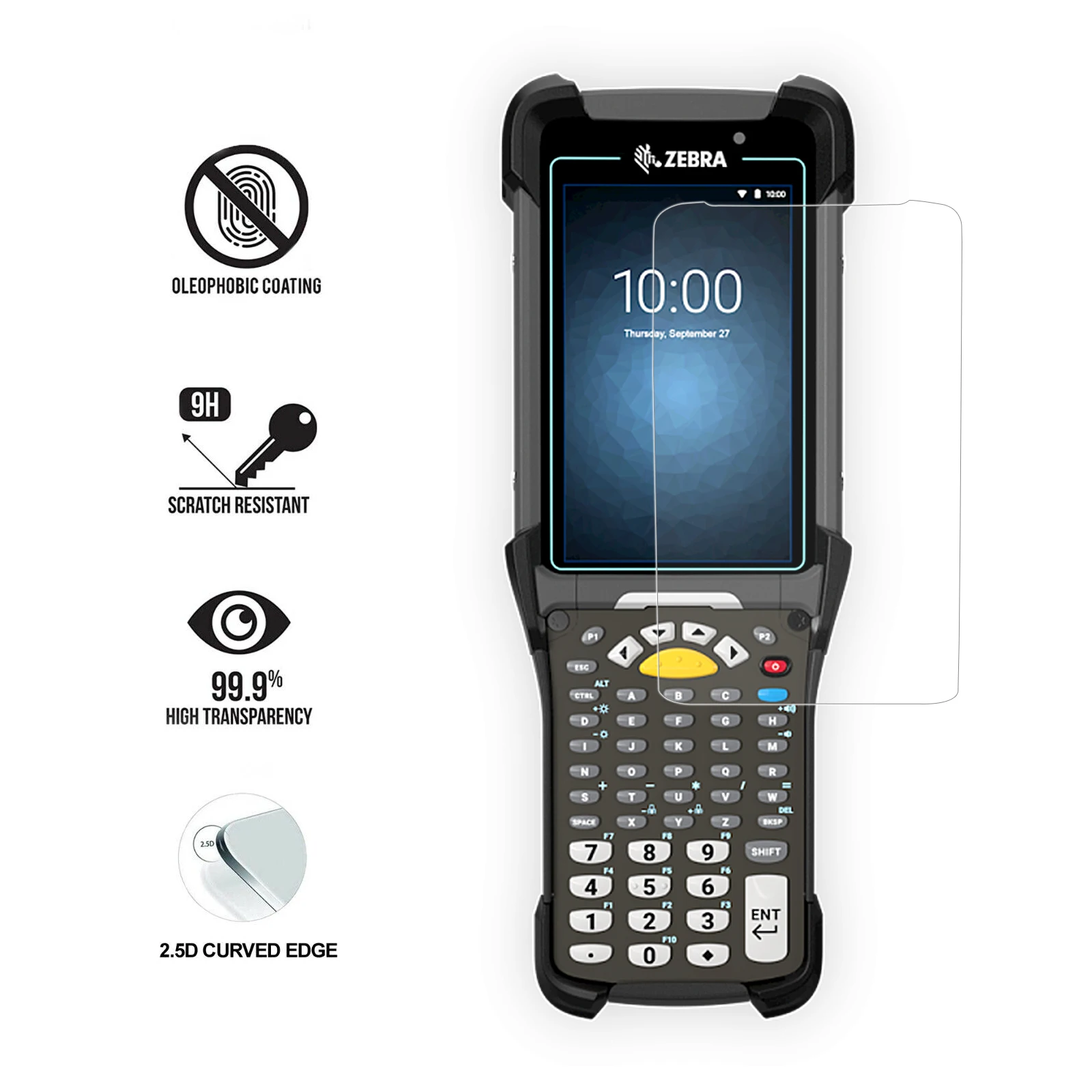 3 PCS Tempered glass screen protector for Zebra MC9400 MC9450 (MISC-MC93-SCRN-01)