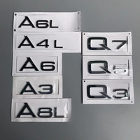 For Audi A3 A4 A5 A6 A7 A8 Q3 Q5 Q7 3.2 3.0T 2.0T 4.2 2.4 3.6 Rear Trunk Emblem Logo Badge Sticker Car Displacement Bright Black