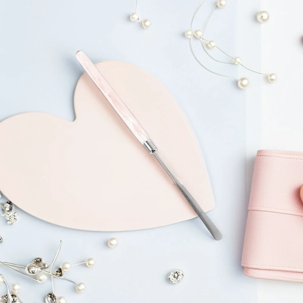 

3pcs Nail Art Mixing Stick Stainless Steel Spatula Tool For Pigment Blending Salon Color Cream Diy Manicure Kit