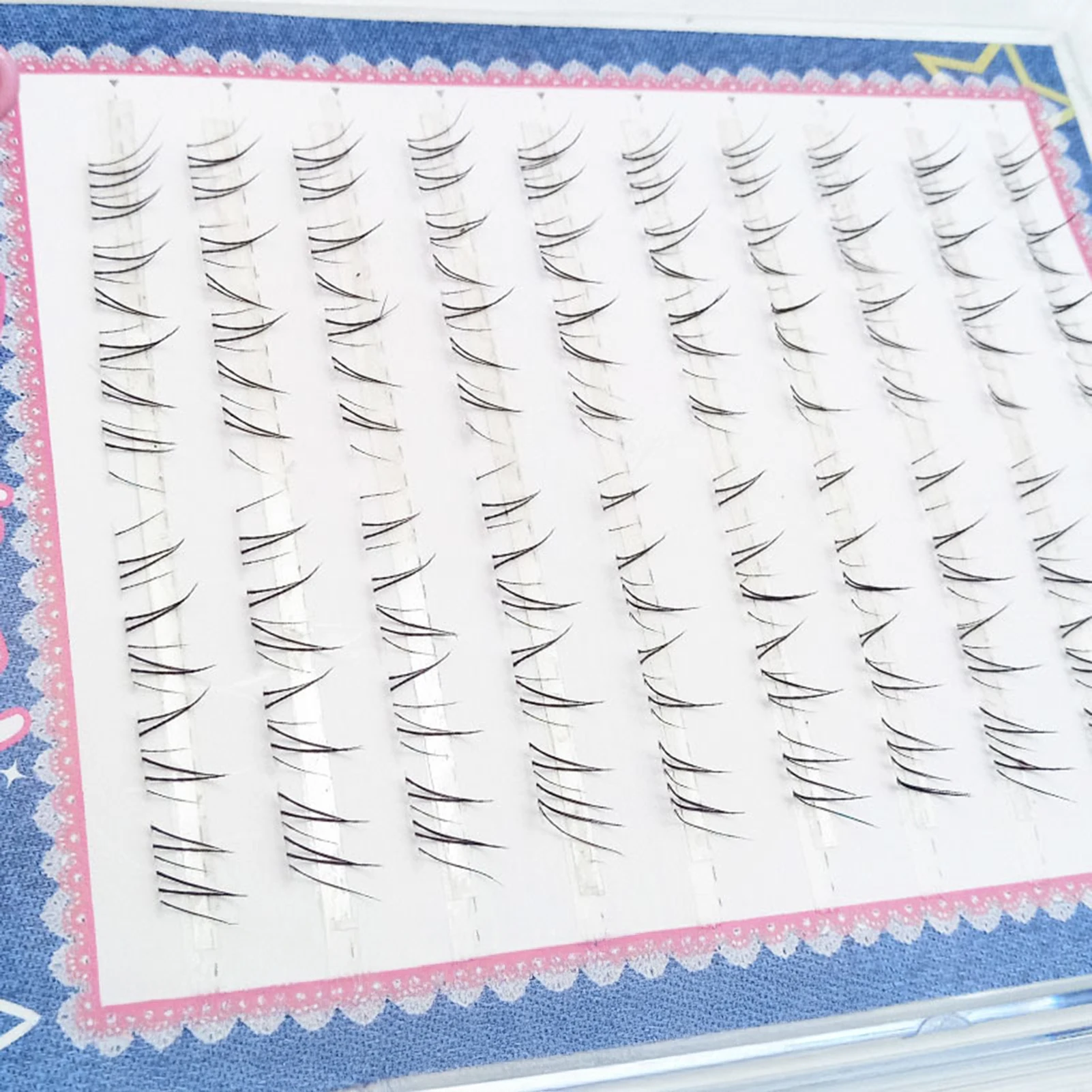 Ciglia finte Manga a 10 file Ciglia inferiori naturali in stile coreano Effetto soffice Ciglia da fata per il trucco quotidiano in viaggio