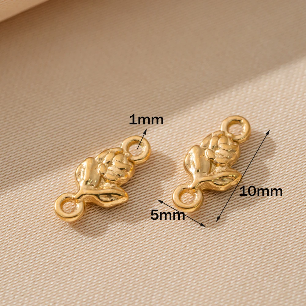 20 Stück Edelstahl-Anhänger in Form von Krabben, Blumen, Liebesherzen und Muscheln für Halsketten, Armbänder, DIY-Schmuckherstellung – Detail 6